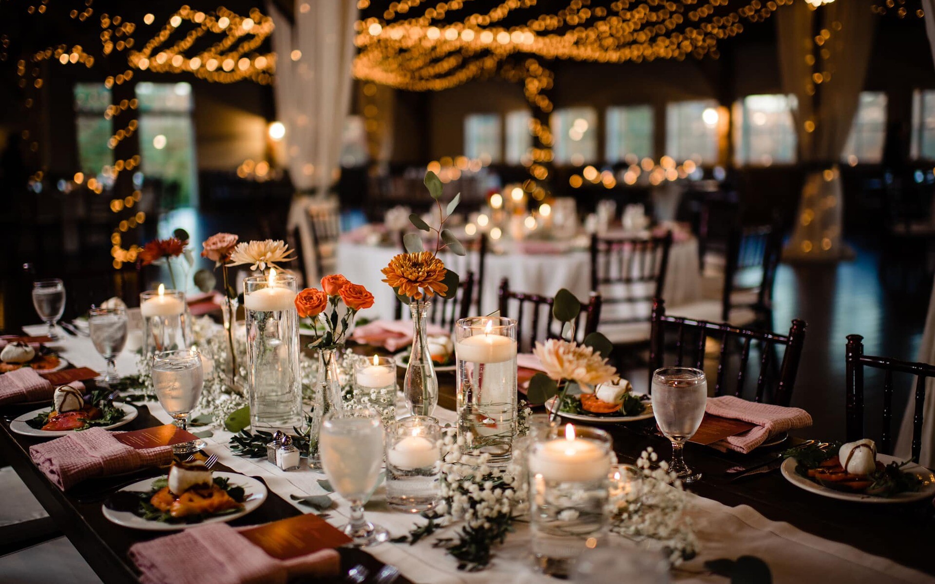 romantic wedding tablescape