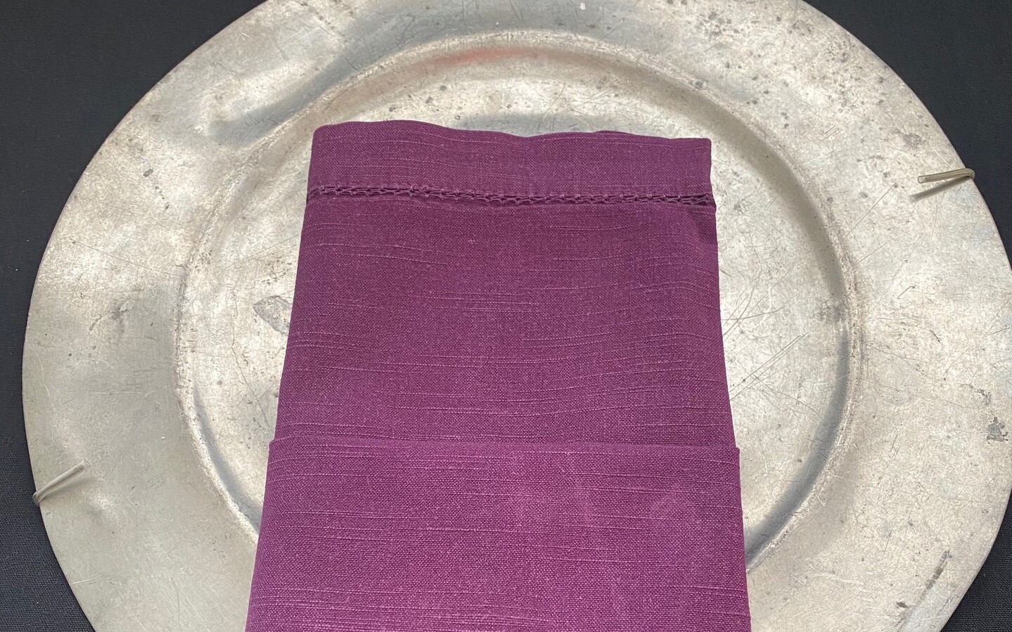 Aubergine Hemstitch