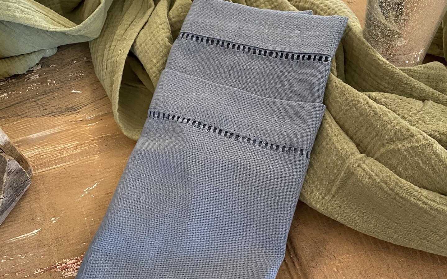 Cornflower Classico Hemstitch