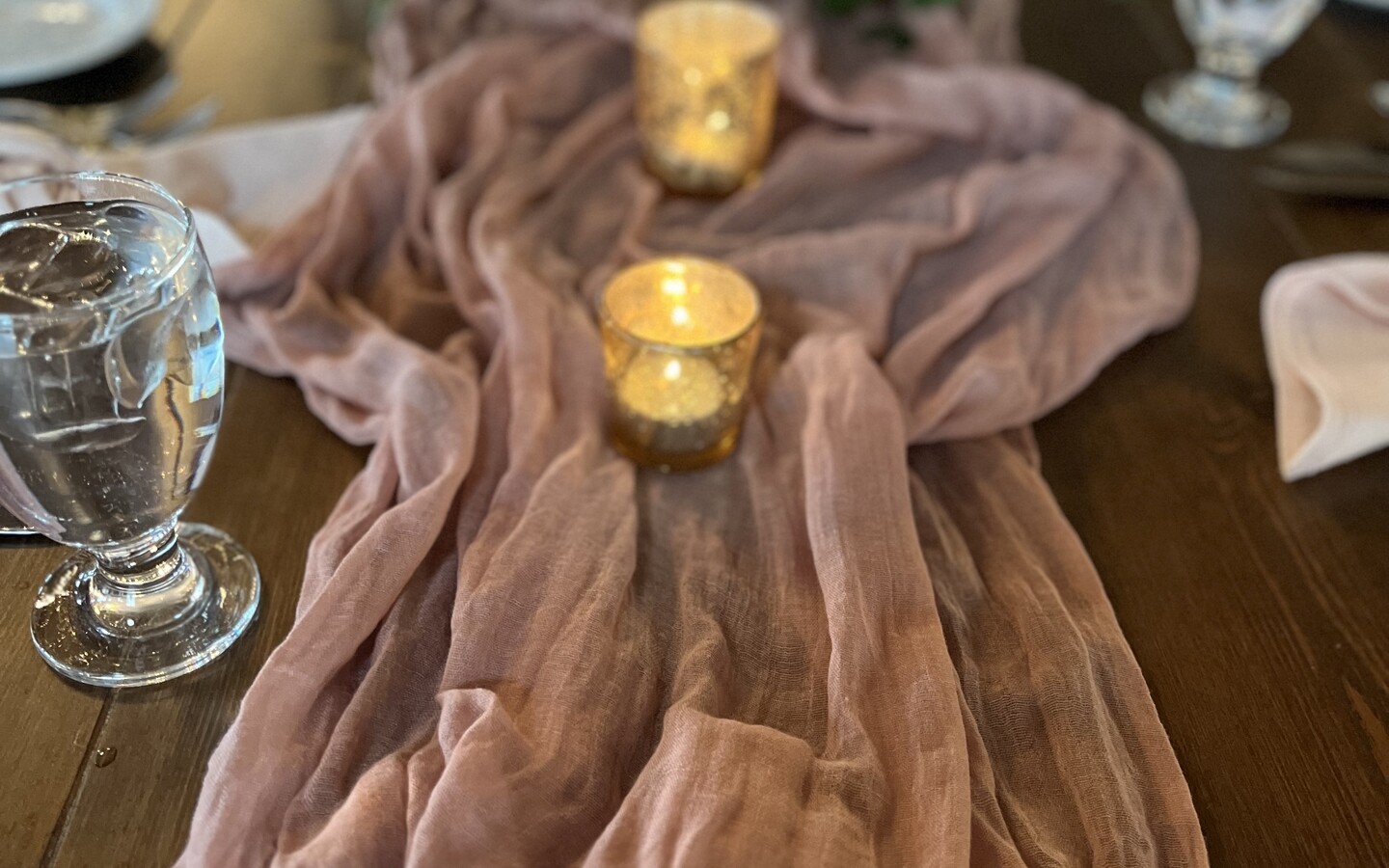 Dusty Rose Mauve Gauze Cheesecloth