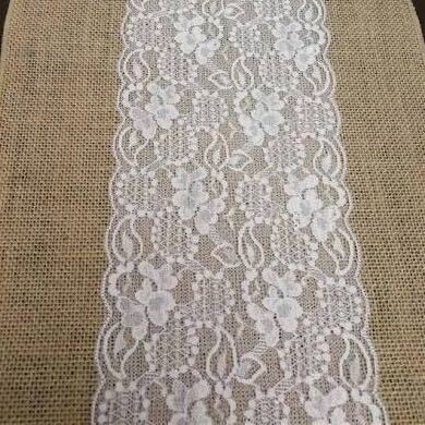 Real Burlap With Lace Edge