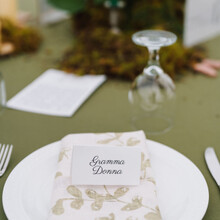 362 Sage Portofino Napkin on 362 Dark Olive Solid