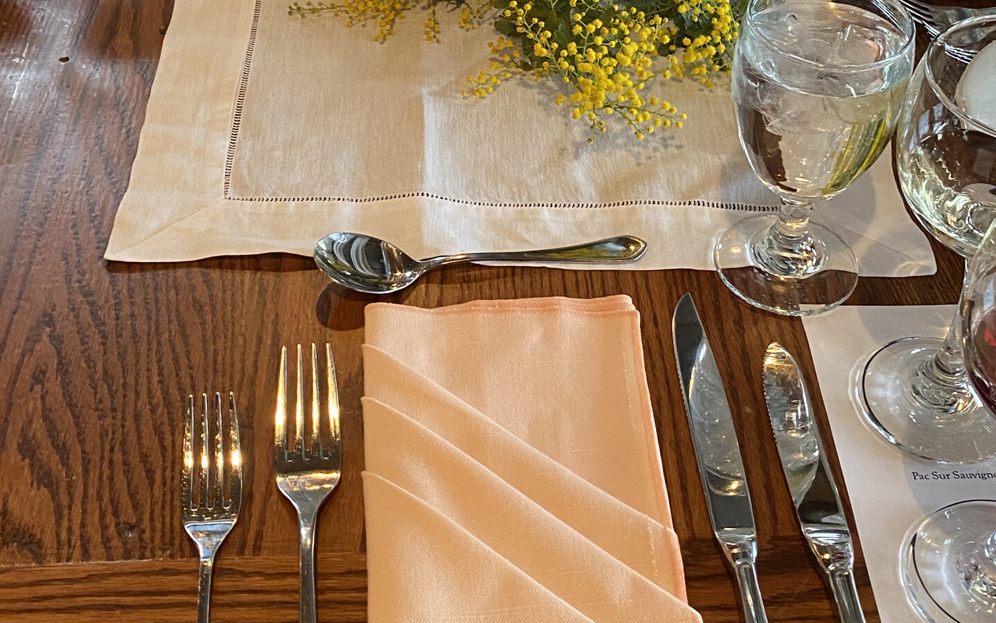 Peach napkin