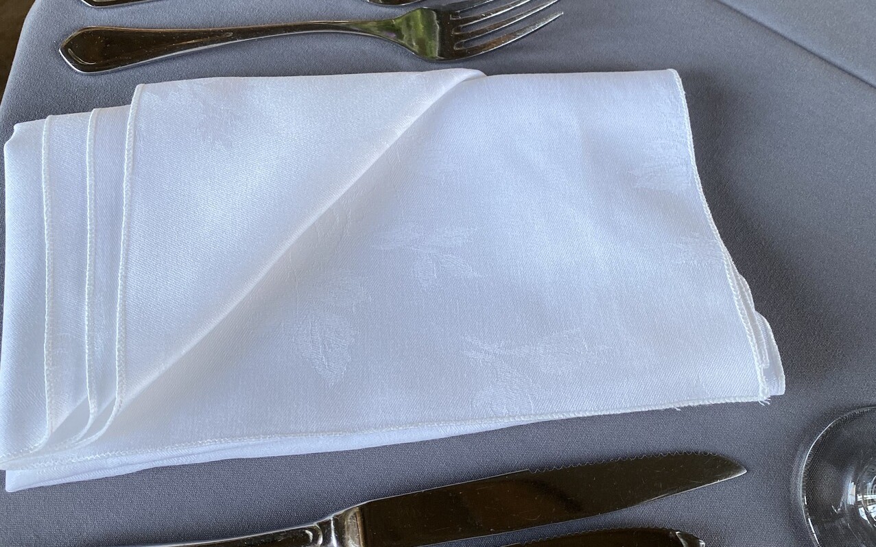 White Damask Solid
