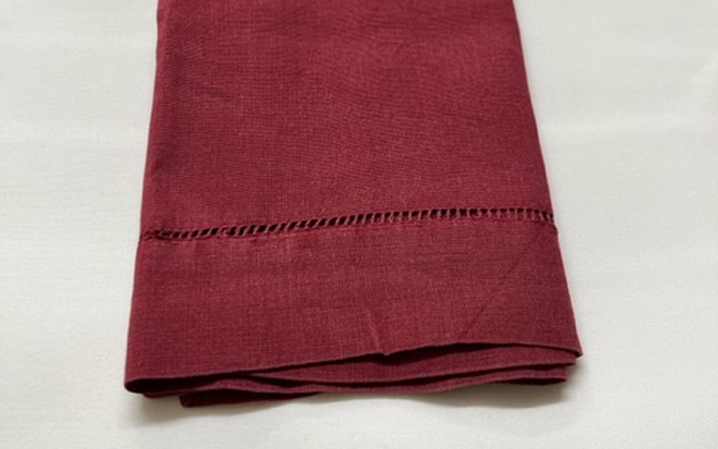 Burgundy Hemstitch