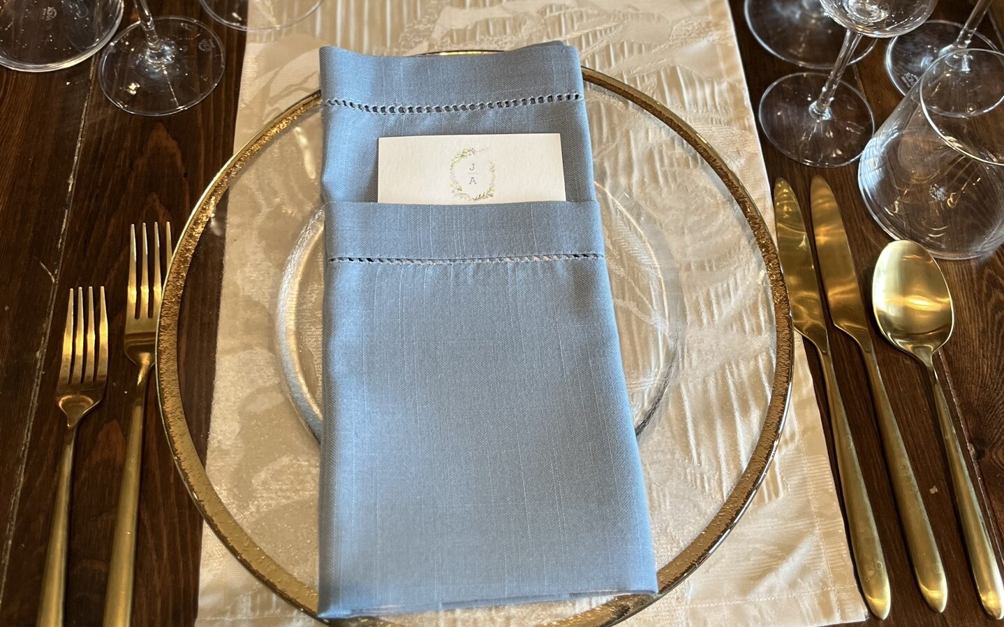 Cornflower Classico Hemstitch