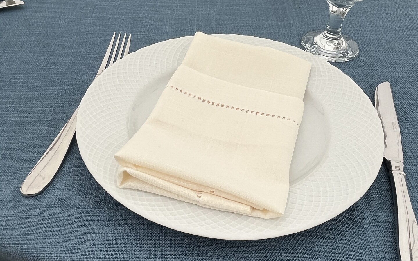 Ecru Hemstitch