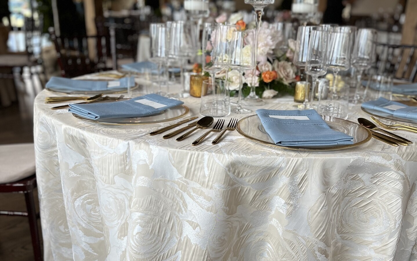 Champagne Rosey Faux Silk