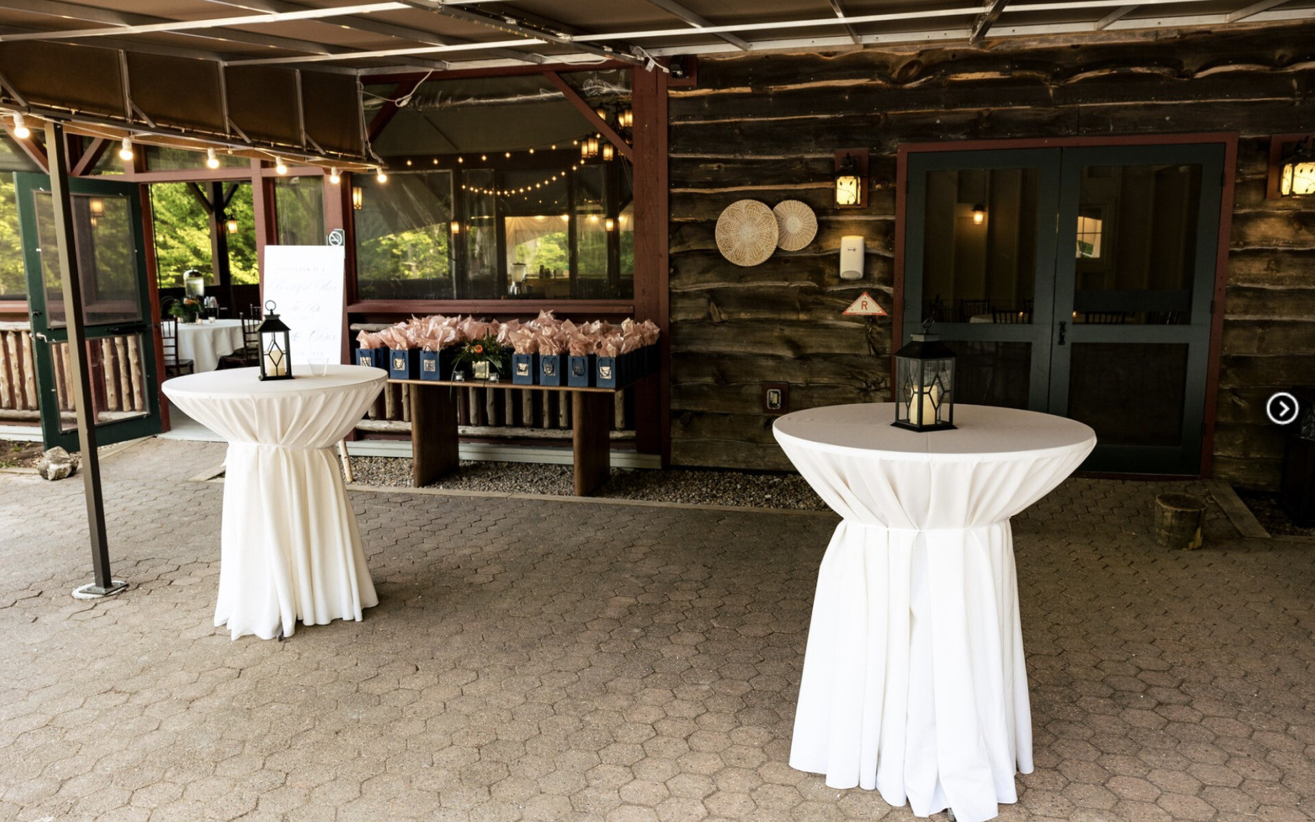Ivory Cocktail Tables at Mountain Top Resort