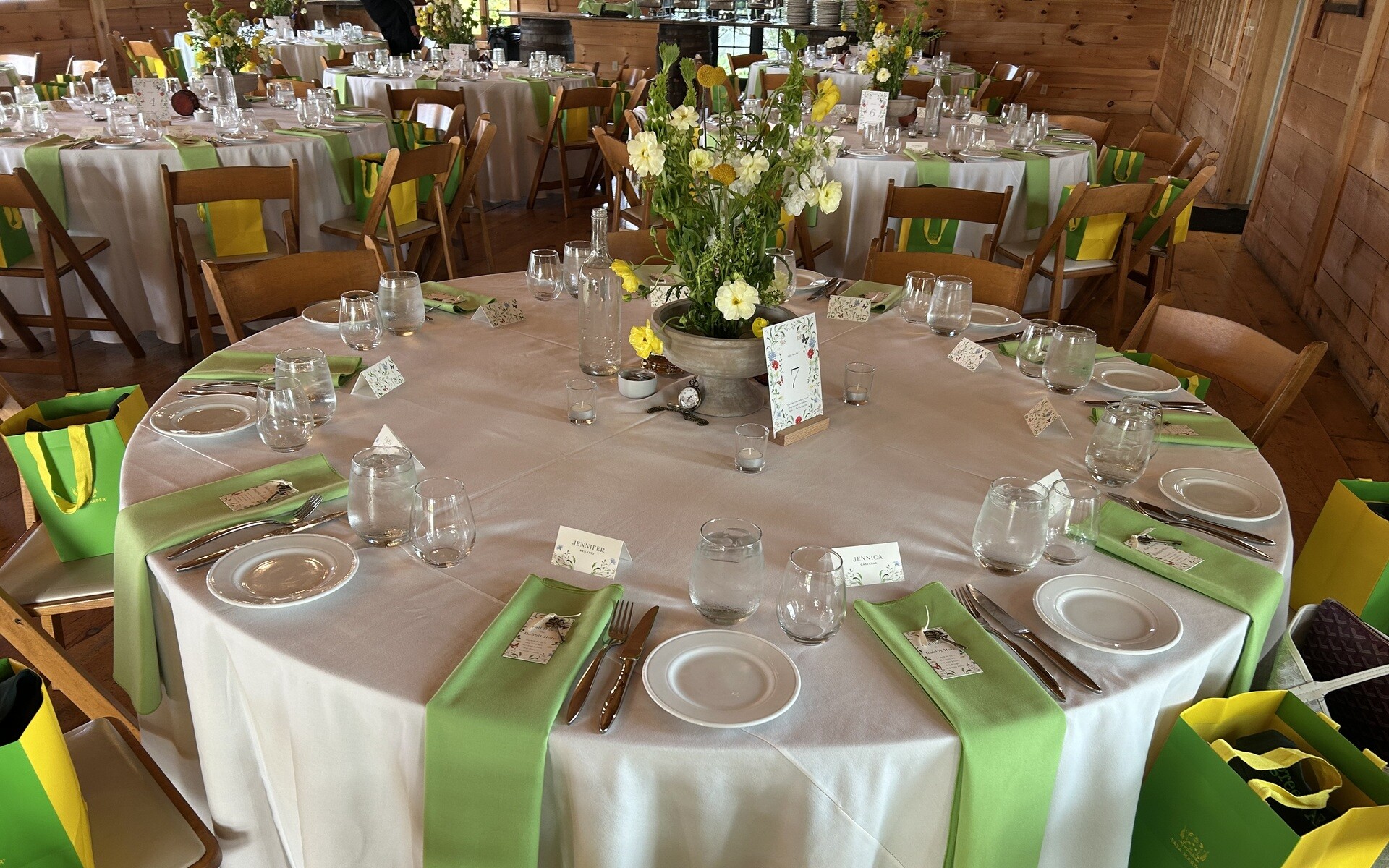 Lime Napkins at Tourterelle Restaurant