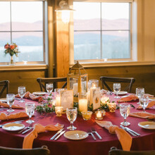 88 Burgundy Solid with 346 Dusty Rose Rustico Gauze Napkin